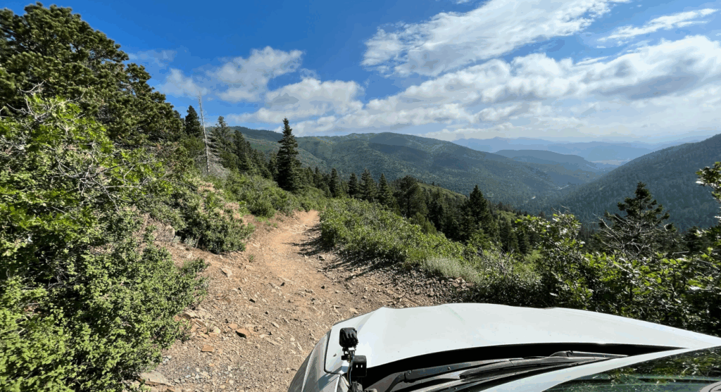 Driving in Honda Ridgeline  in the Colorado Mountains